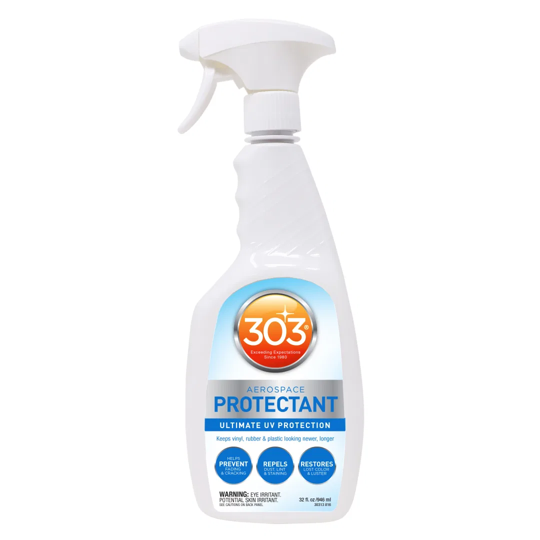 30313 – 303 PRODUCTS Vinyl Protectant, 32 Ounce Spray Bottle Single Use To Protect Vinyl/ Fiberglass/ Carbon Fiber/ S...
